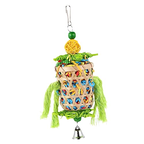 Happyyami Papageien Kauspielzeug Aus Hängendes Vogelschaukelspielzeug Für Nymphensittiche Und Wellensittiche Fördert Das Kauen Und Spielen Zufällige Farben von Happyyami