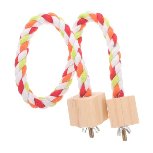 Happyyami Papageien Kletterseil Spielzeug Aus Baumwolle Robuste Vogelperch Für Kleine Bis Mittelgroße Vögel Zur Unterhaltung Für Training Lang Einfach Zu Reinigen von Happyyami