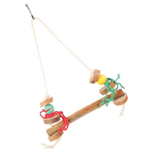 Happyyami Papagei Vogel Holzschwung Spielzeug Einzigartige Form Swing Hanging Spielzeug Vogel Käfig Accessoire Happyyami Papagei Vogel Holzschwung Spielzeug Einzigartige Form Swing Hanging Spielzeug Vogel Käfig Accessoire von Happyyami