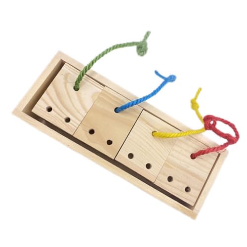 Happyyami Pet Bird Foraging Feeder Holzspielzeug Für Papageien Kreatives Futter-Training Interaktives Kauspielzeug Für Vögel Stressreduzierendes Spielzeug Für Haustiere von Happyyami