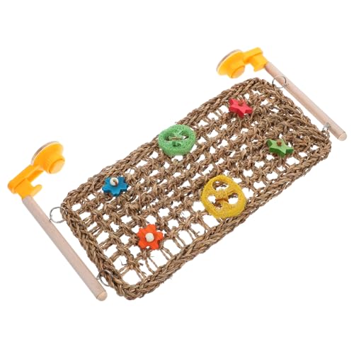 Happyyami Parrot Climbing Toy Woven-Netz Für Wellensittiche Und Papageien Fördert Und Mentale Für Vögel Vielseitiges Spielzeug Und Kletterhilfe von Happyyami