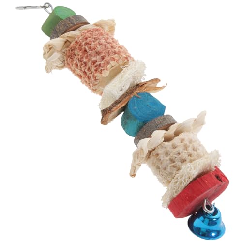 Happyyami Holz Papagei Kauen Spielzeug Vogel Käfig Hängend Beiß Spielzeug Für Vögel Haustier Toy Mit Natürlichen Materialien Für Von Vögeln von Happyyami