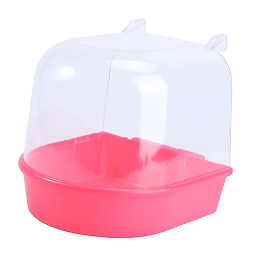 Happyyami Vogelbadekäfig Aus Kunststoff Für Kleine Vögel Papageienbadewanne Abgedeckt Geeignet Für Käfige Umweltfreundlich von Happyyami