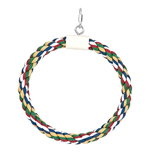 Happyyami Creative Parrot Baumwollseil Spielzeug Schaukelsitz Für Vögel Durchmesser Für Papageien Nymphensittiche Und Wellensittiche Fördert Spiel Und Bewegung von Happyyami