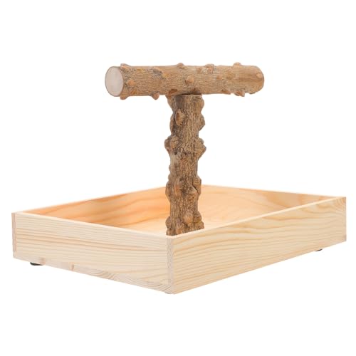 Happyyami Sittich-sitzstangenständer Plattform Vogel-spielständer Aus Holz Für Papageien Nymphensittiche Unzertrennliche Finken Tauben Vogel-trainingssitzstange Happyyami Sittich-sitzstangenständer Plattform Vogel-spielständer Aus Holz Für Papageien Nymphensittiche Unzertrennliche Finken Tauben Vogel-trainingssitzstange von Happyyami