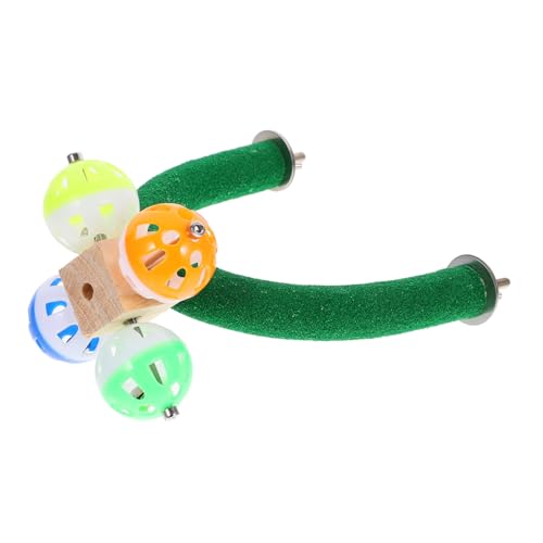 Happyyami Vogelspielzeug Naturbelassene -sitzstange Mit Glocke Für Papageien Kletter Und Spielstand Für Käfige Einfach Zu Montieren Und Aktivität Für Ihre Vögel von Happyyami