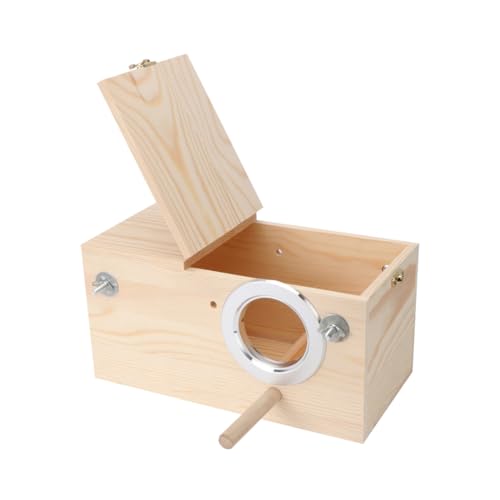 Happyyami Massivholz Papagei Zucht Box Vogel Nistkasten Clamshell-Design Für Garten Decor Happyyami Massivholz Papagei Zucht Box Vogel Nistkasten Clamshell-Design Für Garten Decor von Happyyami
