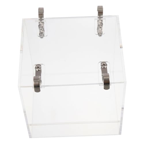 Happyyami Parrot Badebecken Acryl Vogel Dusche Box Mittelgroße Vögel Badewanne Klarer Vogelzubehör Einfach Montierbar Geruchsneutral Langlebig von Happyyami