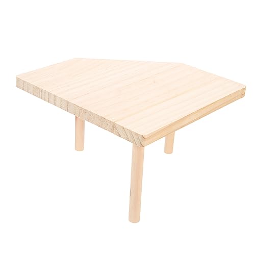 Happyyami Hamster Spielplattform Aus Holz Dicke Stabile Konstruktion Für Hamsterkäfige Unterhaltungsstand Für Kleine Haustiere Zum Klettern Ruhen Und Spielen Sicher Und Langlebig von Happyyami