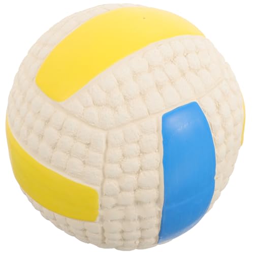 Happyyami Quietschender Volleyball-hundezahnball Für Hunde, Gummi-hundeball, Interaktives Hunde-backenzahnspielzeug, Entspannender Hundeball Happyyami Quietschender Volleyball-hundezahnball Für Hunde, Gummi-hundeball, Interaktives Hunde-backenzahnspielzeug, Entspannender Hundeball von Happyyami