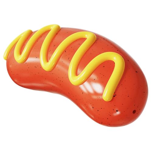 Happyyami Quietschendes Kauspielzeug Für Hunde Wurstförmiges Zahnspielzeug Hotdog-Wurst Hundespielzeug Interaktives Welpenspielzeug Für Hunde Kleiner Mittlerer Und Großer Rassen von Happyyami