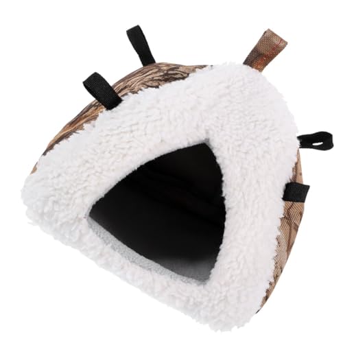 Happyyami Warmes Gemütliches Hamster-Chinchilla-Nest Große Größe Blatt-Design Dekorative Hängematte Zum Nisten von Happyyami
