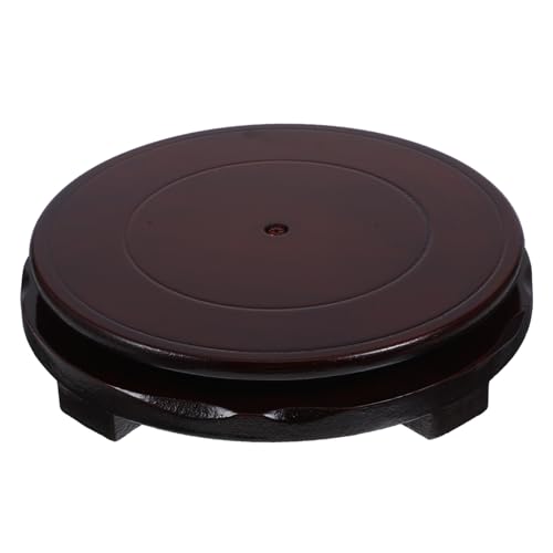 Happyyami Holzdisplayständer Mit Verstellbarer Für Pflanzen Rundes Orientalisch Geschnitztes Design Für Vasen Teekannen Und Aquarien von Happyyami