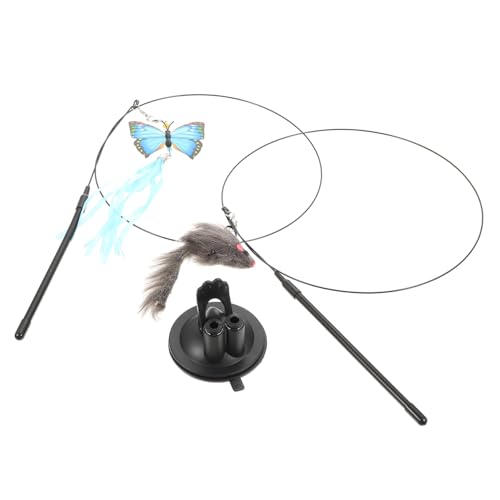 Happyyami Saugnapf necken Katzen Stick Zeiger Griff Fisch handhaben Sucker Toys Suction Cup Toy cat Toy Katzen Angeln Tragbarer Kätzchen-Teaser tragbarer Teaser-Stick Stahldraht Happyyami Saugnapf necken Katzen Stick Zeiger Griff Fisch handhaben Sucker Toys Suction Cup Toy cat Toy Katzen Angeln Tragbarer Kätzchen-Teaser tragbarer Teaser-Stick Stahldraht von Happyyami