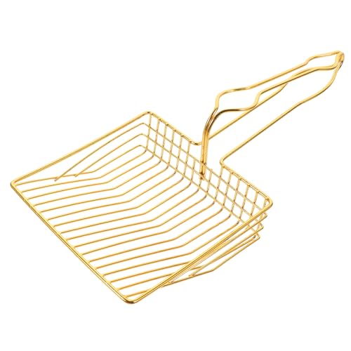 Happyyami Schaufel Für Katzenstreu Katzenspielzeug Post Tiki Katzenbürsten Zur Fellpflege Abs Desodorierungsmittel Für Katzenstreu Katzensand Wurf Automatisch Scoop Behälter Metall Golden von Happyyami