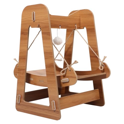 Happyyami Luxus Katzennest Aus Holz Zum Schlafen Katzenbett Hängematte Katzenlounge Sicher Und Bequem von Happyyami