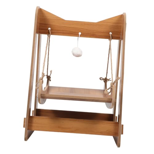 Happyyami Schaukelschüttler Für Katzen Ruhenest Der Katze Katzenschaukelstuhl Schlafbett Für Katzen Haustier Hängendes Bett Katzenschaukeln Für Wohnungskatzen Erhöhtes Katzenbett Holz von Happyyami