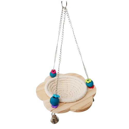 Happyyami Papageienschaukelständer Lustig Vogelzubehör Spielzeug Für Zuhause Draußen Holzperle Zufällige Farbe Nymphensittiche Sittiche Papageien Kleine Vögel Geeignet von Happyyami
