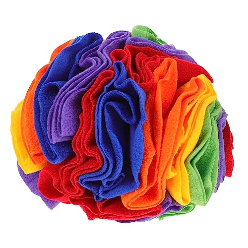 Happyyami Puppy Snuffle Ball Interaktives Futterversteckspielzeug Für Hunde Indoor Hundetraining Spielzeug Aus Strapazierfähigem Fördert Langsames Fressen Und Geruchssinn Regenbogenfarben von Happyyami