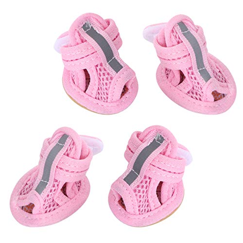 Happyyami 4stücke Sommer Hundeschuhe Atmungsaktiv Mesh Sandalen Für Welpen Mit Rutschfester Sohle Haustier Booties Pfotenüberzüge Leicht Outdoor Schuhe Für Hunde Happyyami 4stücke Sommer Hundeschuhe Atmungsaktiv Mesh Sandalen Für Welpen Mit Rutschfester Sohle Haustier Booties Pfotenüberzüge Leicht Outdoor Schuhe Für Hunde von Happyyami