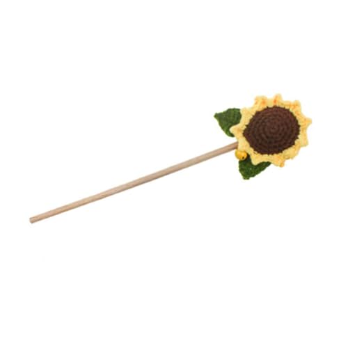 Happyyami Sonnenblumen-Katzen-Teaser interaktives katzenspielzeug Interactive cat Toy Kätzchen Spielzeug Plüsch-Katzenspielzeug Spielzeuge Sonnenblumen-Katzenspielzeug Katze necken Stock von Happyyami