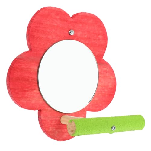 Happyyami Vogel-selbstvergnügungsspielzeug Mit Spiegelstange Papageienkäfig-spiegelständer Für Die Geistige Und Kognitive Entwicklung von Happyyami