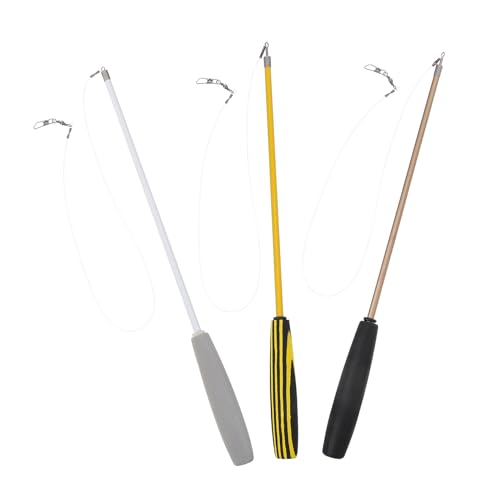 Happyyami 9stücke Interaktive Katzenspielzeuge Teaser-Sticks Für Indoor-Katzen Leichte Und Tragbare Katzenangel Mit Zufälligen Farben Spielverhalten Vermeidung Von Unerwünschtem Beißen von Happyyami