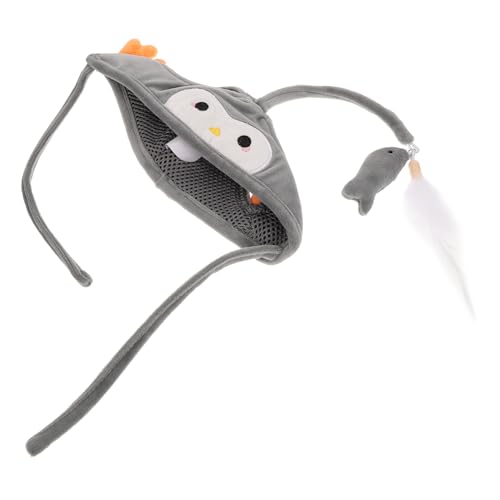 Happyyami Dekoratives Neckendes Katzenspielzeug Zum Aufhängen – Lustiger Kätzchen-Teasing-Stick Mit Hut Interaktives Teaser Für Katzen von Happyyami