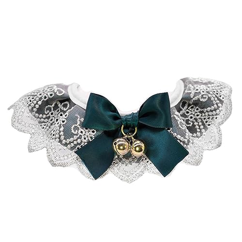 Happyyami Verstellbare Haustier-Hals-Ornament-Glocken Für Kätzchen-welpen Dekoratives Halsband Mit Spitze Zum Lustigen Anziehen Zufällige Farbe von Happyyami