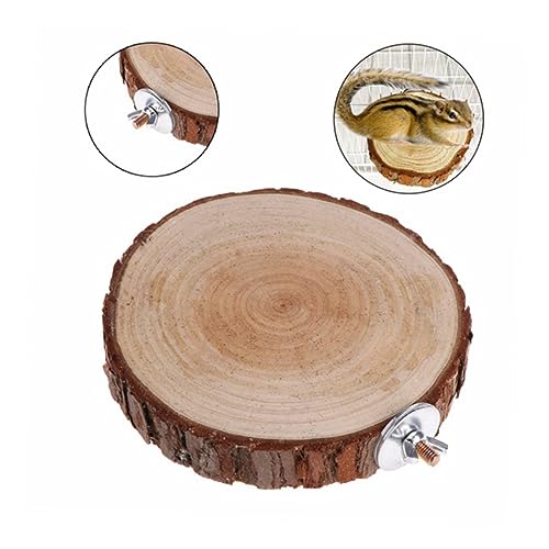 Happyyami Plattformständer aus Holz Holzspielzeug für Kleintiere Vogel Stehen Vögel Spielzeug Vogelkäfig Vogelspielzeug Papageienstationstafel Zweigstangen für Papageien Protokoll Spielstand von Happyyami