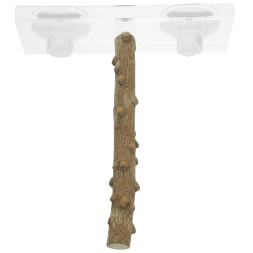 Happyyami Papageien Ständer aus Naturholz mit Saugnapf Vogelspielzeug für Papageien Kleine Vögel Kletter und Schleifstäbe für Gesunde Krallenpflege Happyyami Papageien Ständer aus Naturholz mit Saugnapf Vogelspielzeug für Papageien Kleine Vögel Kletter und Schleifstäbe für Gesunde Krallenpflege von Happyyami