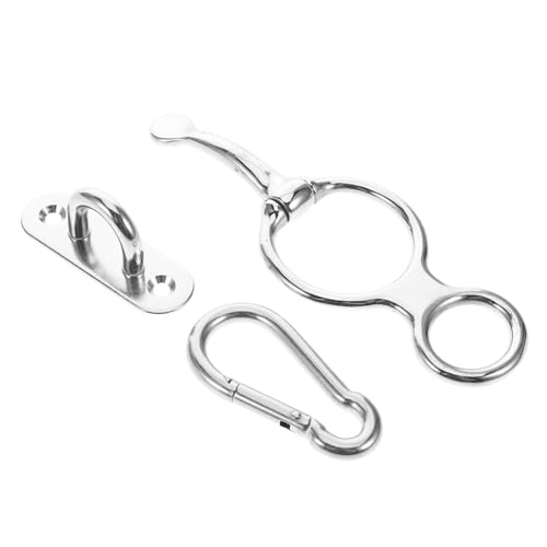 Happyyami Pferde-zubehör Robuster Edelstahl-Horse Tie Mit Augenschraube Für Sicheres Anbinden Für Pferdetraining Und Stallbedarf Langlebig Und Einfach Zu Befestigen von Happyyami