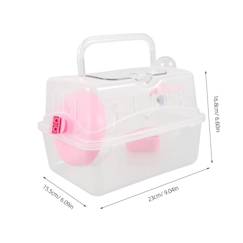 Happyyami Transparenter Hamster Reiseträger aus Robustem Tragbarer Kleintierkäfig mit Futter und Wasserschale Ausbruchsicher und Leicht zu Reinigen für Hamster Mäuse und Kleine Tiere Happyyami Transparenter Hamster Reiseträger aus Robustem Tragbarer Kleintierkäfig mit Futter und Wasserschale Ausbruchsicher und Leicht zu Reinigen für Hamster Mäuse und Kleine Tiere von Happyyami