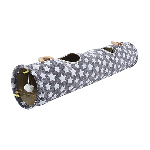 Happyyami Faltbarer Katzentunnel Spielzeug Für Katzen Knisterndes Spielzeug Mit Katzenohren Indoor Kätzchen Tunnel Für Gesunde Bewegung Und Unterhaltung von Happyyami