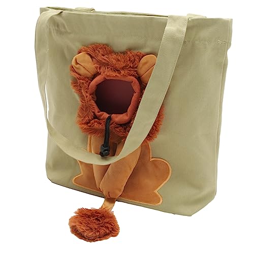 Happyyami Schultertragetasche Aus Segeltuch für Haustiere Löwenförmige Katzentragetasche für Tägliche und Reisen Happyyami Schultertragetasche Aus Segeltuch für Haustiere Löwenförmige Katzentragetasche für Tägliche und Reisen von Happyyami