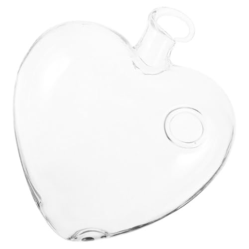 Happyyami Vase in Herzform büro Dekoration bürodekoration hochzeitsdekoration wohnzimmerdeko Wasserspender Weinregal Pflanzen einmachgläser Hängende Blumenbehälter hängende Vase Transparent von Happyyami