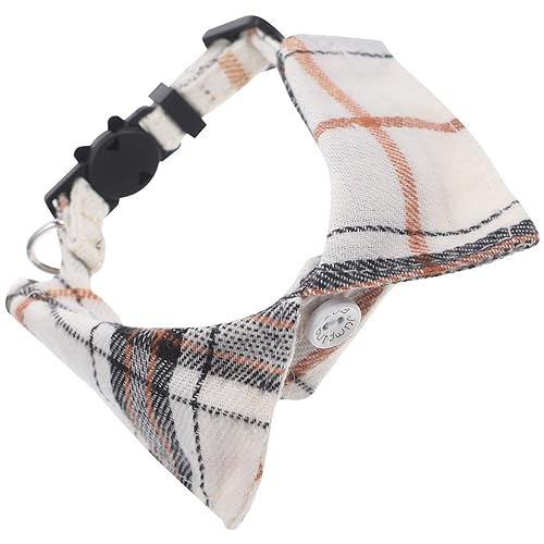 Happyyami Verstellbares Katzenhalsband Mit Süßem Karomuster Glocke Und Sicherem Verschluss Für Kleine Katzen Leicht Und Langlebig von Happyyami