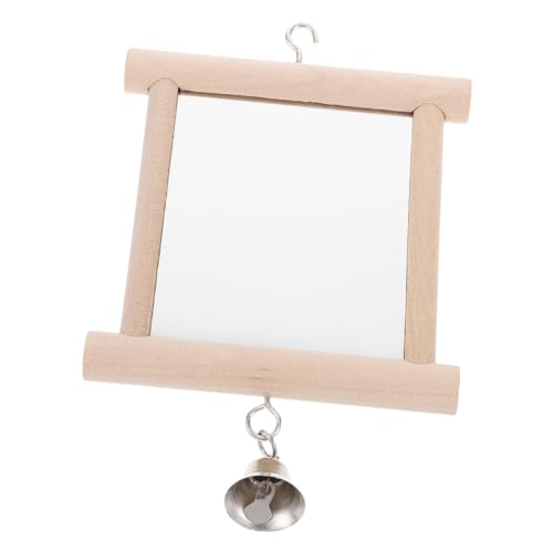 Happyyami Holzspielzeug Für Papageien Mit Glocke Und Spiegel Doppelspiegelschaukel Für Vögel Sicheres Und Unterhaltsames Spielzeug Für Wellensittiche Und Kleine Papageien Happyyami Holzspielzeug Für Papageien Mit Glocke Und Spiegel Doppelspiegelschaukel Für Vögel Sicheres Und Unterhaltsames Spielzeug Für Wellensittiche Und Kleine Papageien von Happyyami