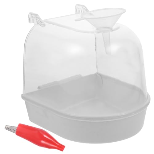 Happyyami Box Papagei Pfingstrose Vogel Vogel Badewanne Mit Trichter Wasser Hinzufügen Vogel Dusche Becken Robuste Weiße Farbe Happyyami Box Papagei Pfingstrose Vogel Vogel Badewanne Mit Trichter Wasser Hinzufügen Vogel Dusche Becken Robuste Weiße Farbe von Happyyami