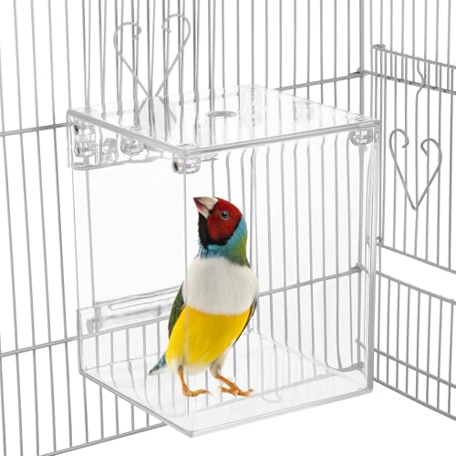 Happyyami Hängendes Vogelbad Für Käfige Multifunktionale Badewanne Für Wellensittiche Papageien Und Kleine Vögel Robuste Transparente Acrylkonstruktion Leicht Zu Reinigen Und Sicher Happyyami Hängendes Vogelbad Für Käfige Multifunktionale Badewanne Für Wellensittiche Papageien Und Kleine Vögel Robuste Transparente Acrylkonstruktion Leicht Zu Reinigen Und Sicher von Happyyami