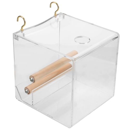 Happyyami Automatischer Vogel-futterspender Für Papageien Und Kleine Vögel Transparenter Futterautomat Einfache Montage Und Reinigung Für Vogelkäfige Und Vogelfutterstationen von Happyyami
