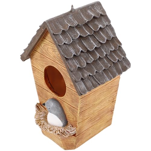 Happyyami Vogelhaus Aus Langlebigem Harz Dekoratives Vogelhäuschen Für Außenbereich Einfache Aufhängung Für Garten Und Balkon Wetterfest Pflegeleicht Für Kleinvögel Happyyami Vogelhaus Aus Langlebigem Harz Dekoratives Vogelhäuschen Für Außenbereich Einfache Aufhängung Für Garten Und Balkon Wetterfest Pflegeleicht Für Kleinvögel von Happyyami