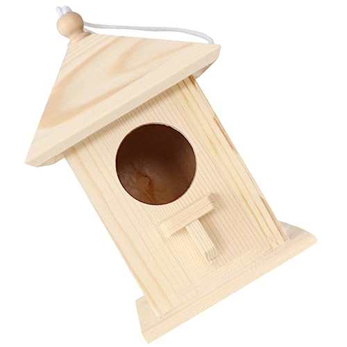 Happyyami Hängendes Vogelhäuschen Aus Holz Für Den Garten Kolibri-Nest Nistkasten Für Ziervögel Dekoratives Kunstwerk Für Zuhause Happyyami Hängendes Vogelhäuschen Aus Holz Für Den Garten Kolibri-Nest Nistkasten Für Ziervögel Dekoratives Kunstwerk Für Zuhause von Happyyami