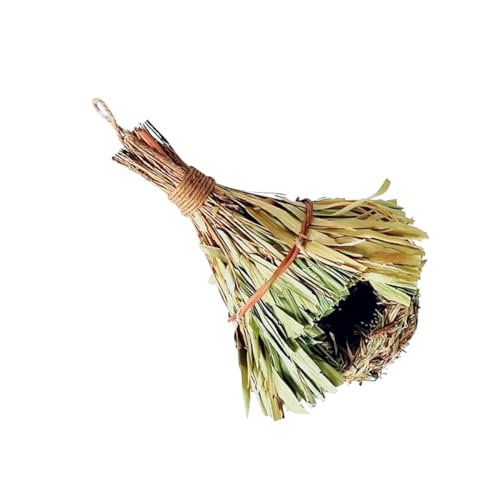 Happyyami Handgemachtes Hängendes Vogelnest Aus Gras Für Kleine Vögel Natürlicher Schlafplatz Robustes Vogelzimmer Geeignet Für Kanarienvögel Papageien Und Andere Haustiere von Happyyami