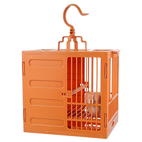 Happyyami Vogelkäfig Talg Vogelhäuschen Wachtel hängendes Vogelbad Lebewesen draußen käfig wellensittich vogelbadewanne Bird cage praktischer Kakadukäfig kleines Vogelnesthaus Plastik Brown von Happyyami