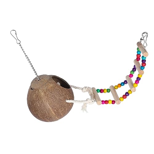 Happyyami Kokosnussschalen Vogelhaus Mit Leiter Bequeme Vogelruhe Für Papageien Und Kleintiere Langlebig Und Funktional Schlafnest Und Dekoratives Element Für Ihr Zuhause Happyyami Kokosnussschalen Vogelhaus Mit Leiter Bequeme Vogelruhe Für Papageien Und Kleintiere Langlebig Und Funktional Schlafnest Und Dekoratives Element Für Ihr Zuhause von Happyyami