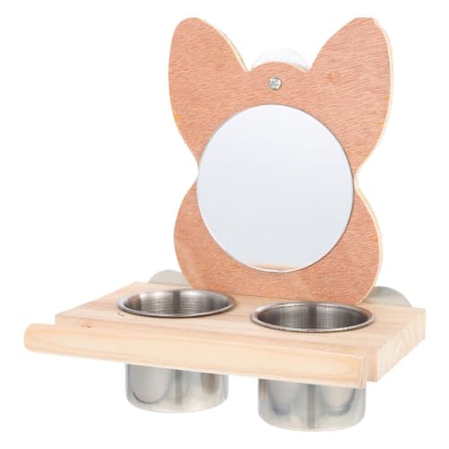 Happyyami Vogeltränke Und Futterspender Für Käfige Edelstahl-futterbehälter Mit Spiegel-Design Für Papageien Vielseitig Einsetzbar Für Verschiedene Haustiere Einfache Installation Und von Happyyami