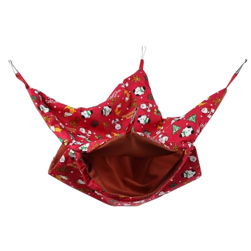 Happyyami Xmas Hamster Haus Bequeme Warme Hamsterhängematte Niedliches Versteck Für Kleine Tiere Für Wintermonate Happyyami Xmas Hamster Haus Bequeme Warme Hamsterhängematte Niedliches Versteck Für Kleine Tiere Für Wintermonate von Happyyami