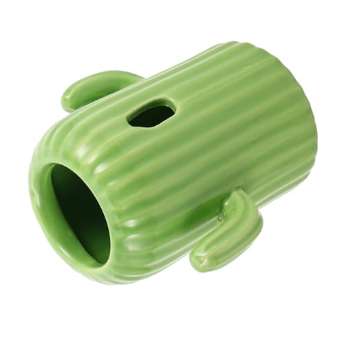 Happyyami Wasserflaschenständer Für Kleine Haustiere: Kaktusförmiger Keramik-trinkflaschenständer - Futterzubehör Für Hamster - Halter Für Wasserspender Für Kleintiere von Happyyami