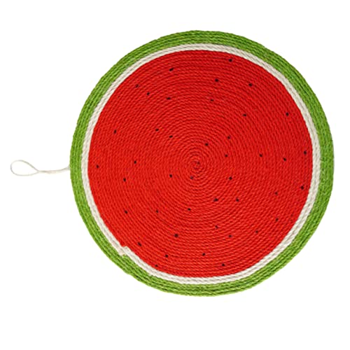 Happyyami Wassermelonen Design Katzenkratzmatte aus Robustem Sisal mit Rutschfestem Boden Verschleißfest für Indoor Katzen Geeignet Multifunktionales und Kratzbrett für Kätzchen Happyyami Wassermelonen Design Katzenkratzmatte aus Robustem Sisal mit Rutschfestem Boden Verschleißfest für Indoor Katzen Geeignet Multifunktionales und Kratzbrett für Kätzchen von Happyyami